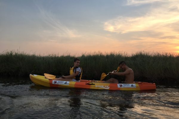 tramonto-canoa-scuola-salsa-padova